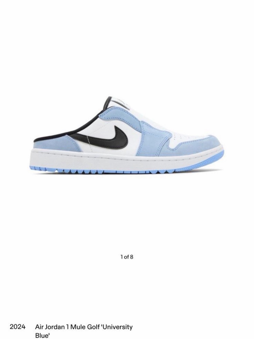2024 Air Jordan 1 Mule Golf University Blue
